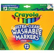 Crayola Ultra-Clean Washable Markers, School Supplies, 12 Count