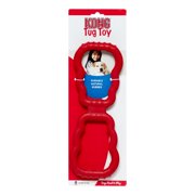 KONG Durable Natural Rubber Tug Dog Toy with Grips, Red