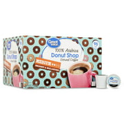 Great Value Donut Shop 100% Arabica Medium Roast Ground Coffee Pods, 96 Ct