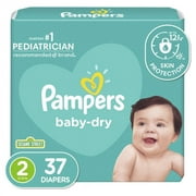 Pampers Baby Dry Diapers, Size 2, 37ct (Pack of 2)
