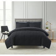 Mainstays Black 7 Piece Quilt Set with Sheets, Queen