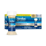Similac 360 Total Care Ready-to-Feed Baby Formula, 2-fl-oz Bottle, Pack of 12