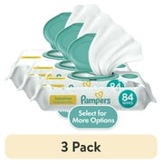 (3 pack) Pampers Sensitive Baby Wipes Unscented, 1 Pack, 84 Total Count (Select for More Options)