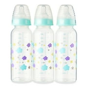 Parent's Choice Standard Neck Bottles, 9 fl oz, Newborn Aged 0+ Months, 3 Count, Multicolor, Neutral