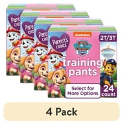 (4 pack) Parent's Choice Paw Patrol Training Pants for Girls, 2T/3T, 24 Count (Select for More Options)