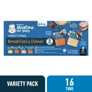 Gerber 2nd Foods Breakfast & Dinner Puree Classics Baby Food, Variety Pack, 4 oz Tub (16 Pack)