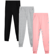 Coney Island 3 Pack: Girls Active Fleece Jogger Sweatpants (Sizes : 5-16)