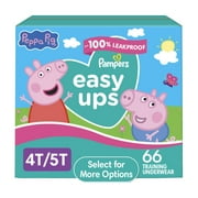 Pampers Easy Ups Peppa Pig Potty Training Pants Girls Size 4T-5T, 66 Count (Select for More Options)