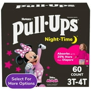 Pull-Ups Girls' Night-Time Training Pants, 3T-4T (32-40 lbs), 60 Ct (Select for More)